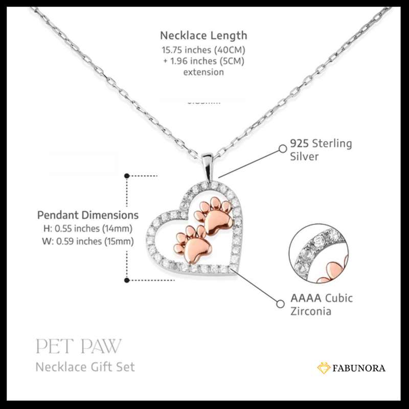 Paw Prints Forever: Pet Paw Necklace - Beautiful Pure Silver Pendant Set For Self Rakva