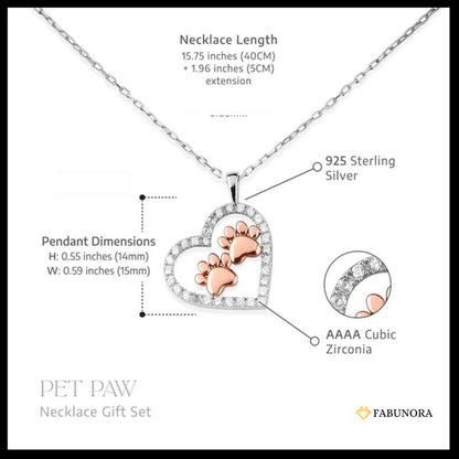 Paw Prints Forever: Pet Paw Necklace - Beautiful Pure Silver Pendant Set For Self Rakva