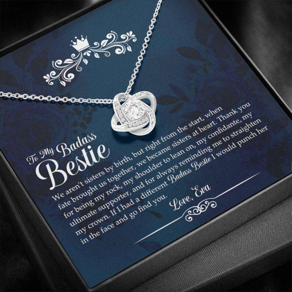 Personalized Necklace Badass Bestie Gift “ Gift For Best Friend Custom Name Necklace Gifts For Friend Rakva