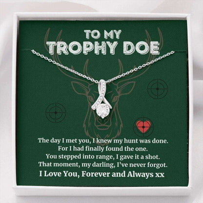 Personalized Necklace To My Deer Hunter Wife Gift, Hunting Gift From Husband Custom Name Necklace For Karwa Chauth Rakva