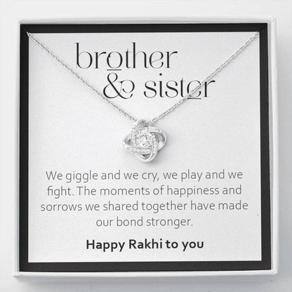 Rakhi Gift For Sister From Brother - Pure Silver Pendant And Message Card Gift Box Gifts for Sister Rakva