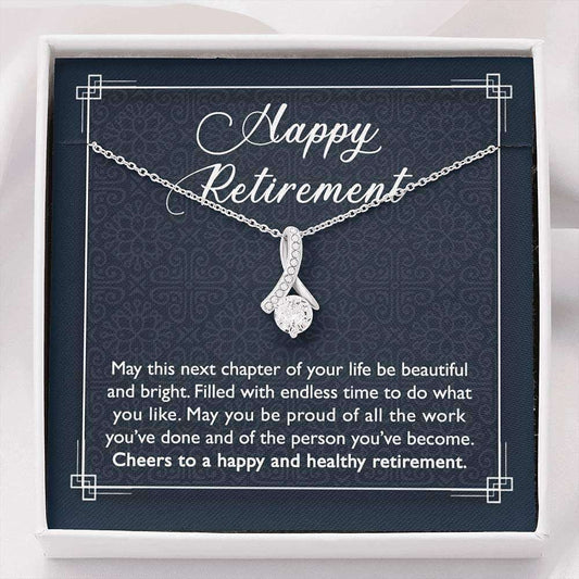 Retirement Necklace For Work Colleague Gift, Leaving Job, Teacher Retirement, New Job Necklace Gifts For Friend Rakva