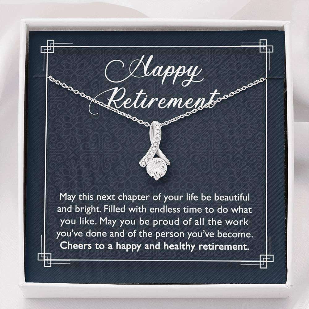 Retirement Necklace For Work Colleague Gift, Leaving Job, Teacher Retirement, New Job Necklace Gifts For Friend Rakva