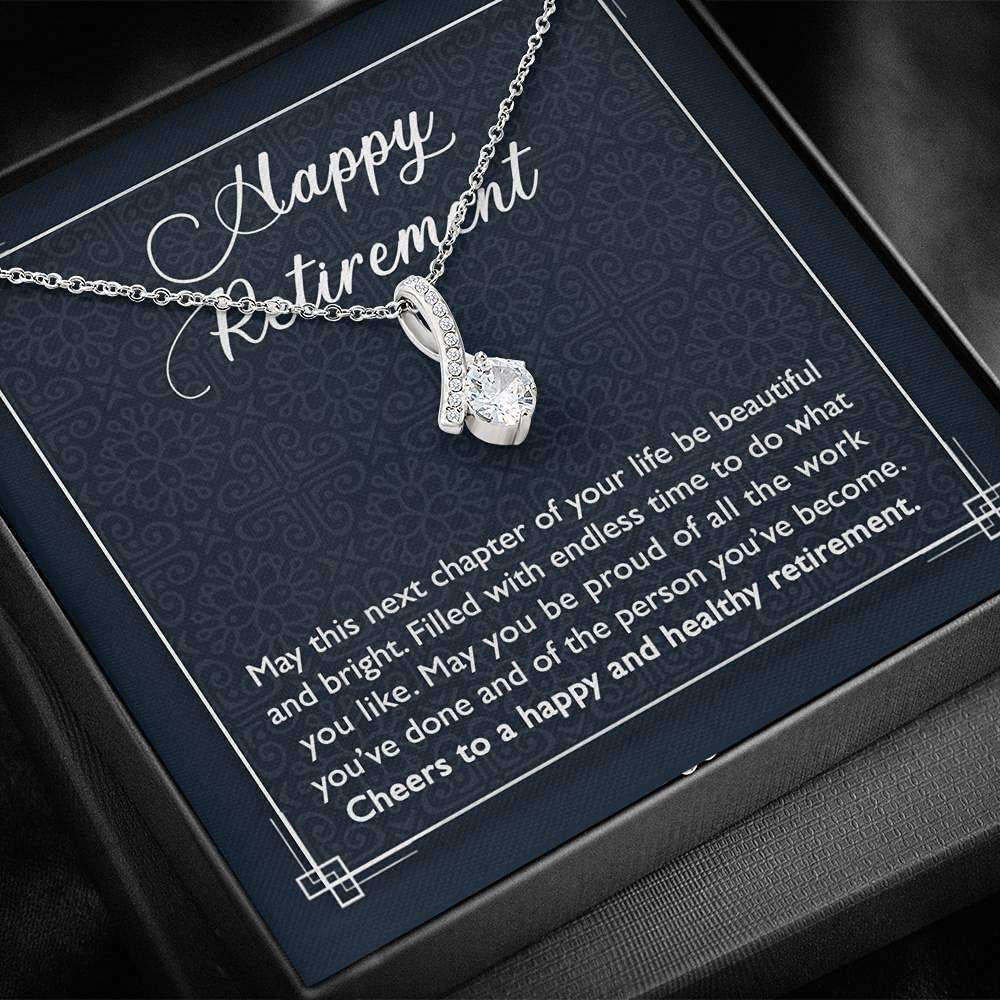 Retirement Necklace For Work Colleague Gift, Leaving Job, Teacher Retirement, New Job Necklace Gifts For Friend Rakva