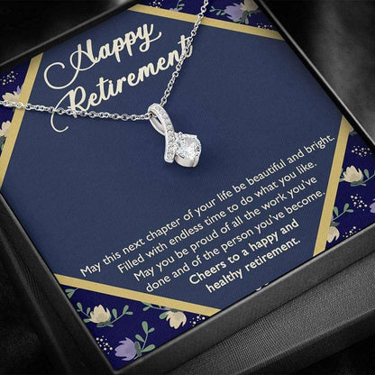 Retirement Necklace For Work Colleague Gift, Leaving Job, Teacher Retirement, New Job Necklace Gifts For Friend Rakva