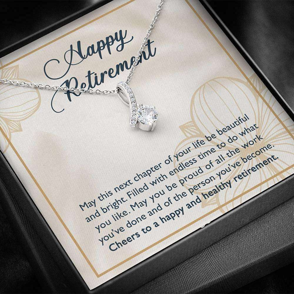 Retirement Necklace For Work Colleague Gift, Leaving Job, Teacher Retirement, New Job Necklace Gifts For Friend Rakva