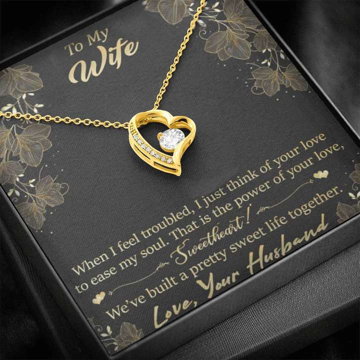 Romantic Gift For Wife Online - 925 Sterling Silver Pendant With Message Card For Karwa Chauth Rakva