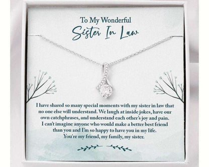 Sister In Law Necklace, Bonus Sister Gift, Gift For Sister In Law From Bride Gifts For Friend Rakva