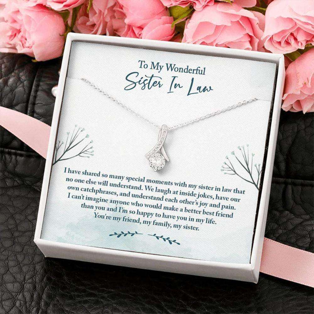 Sister In Law Necklace, Bonus Sister Gift, Gift For Sister In Law From Bride Gifts For Friend Rakva