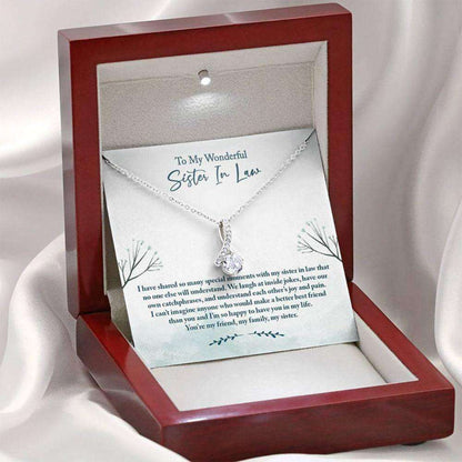 Sister In Law Necklace, Bonus Sister Gift, Gift For Sister In Law From Bride Gifts For Friend Rakva