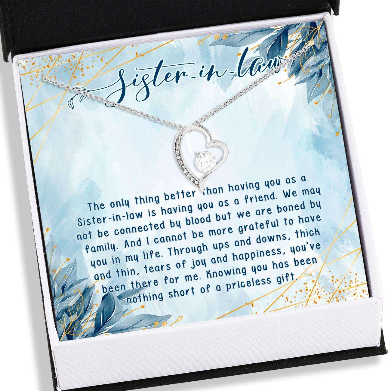 Sister-In-Law Necklace, Sister-In-Law Gift Necklace With Card “ Alluring Beauty Necklace “ Jewelry From Sister, Sister Gifts Gifts For Friend Rakva