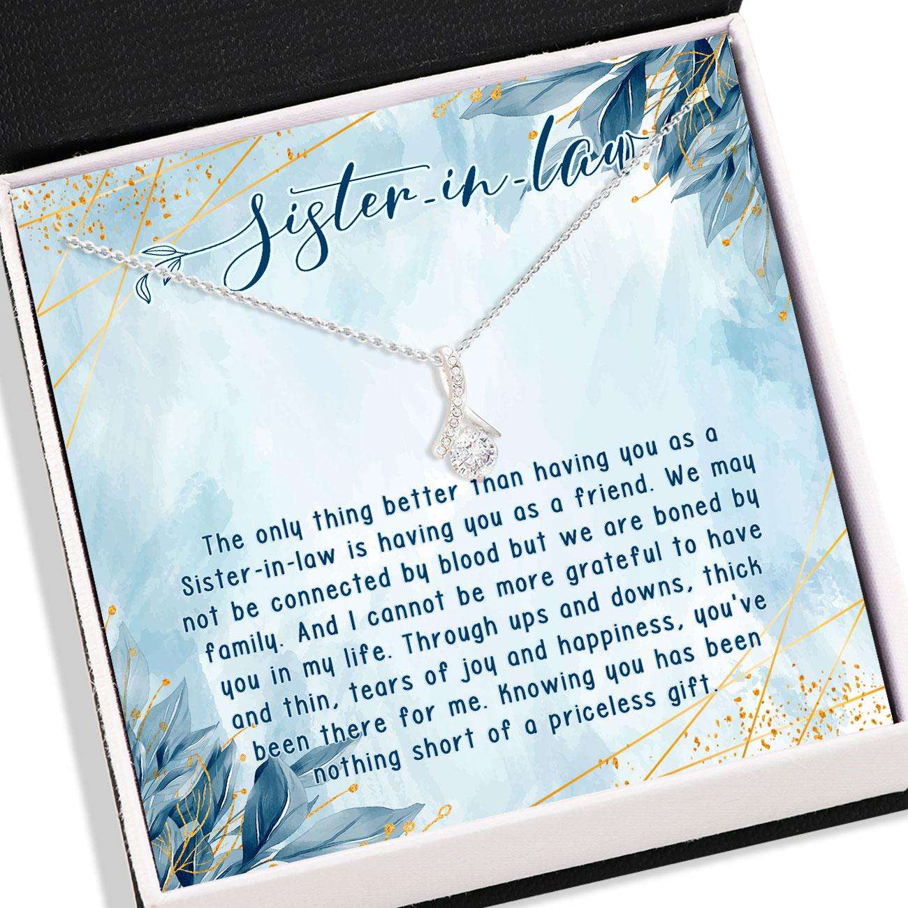 Sister-In-Law Necklace, Sister-In-Law Gift Necklace With Card “ Forever Love Necklace “ Jewelry From Sister, Sister Gifts Gifts For Friend Rakva