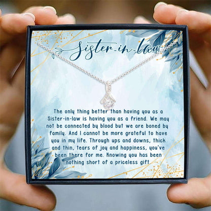 Sister-In-Law Necklace, Sister-In-Law Gift Necklace With Card “ Forever Love Necklace “ Jewelry From Sister, Sister Gifts Gifts For Friend Rakva