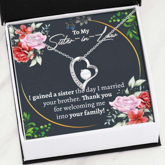 Sister-In-Law Necklace Wedding Gift, Future Sister In Law Necklace, Bonus Sister Gifts For Friend Rakva