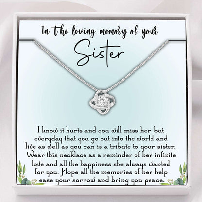 Sister Memorial Necklace, Bereavement Gift, In Heaven Memory Of Sister, Sympathy Gift Gifts For Friend Rakva