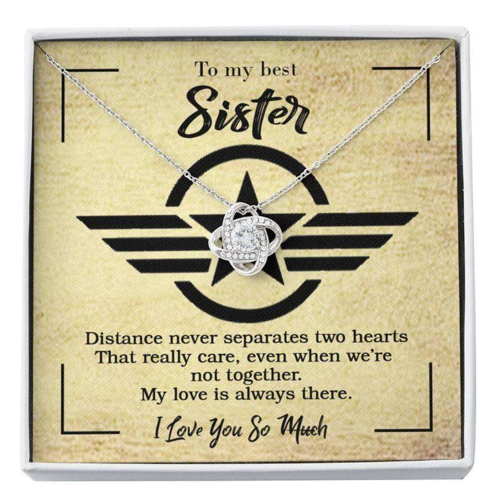 Sister Necklace, Army Sister Gift Necklace, Gift For Sister In Military, Air Forces, Police, Birthday Gift For Army Sister Gifts For Friend Rakva