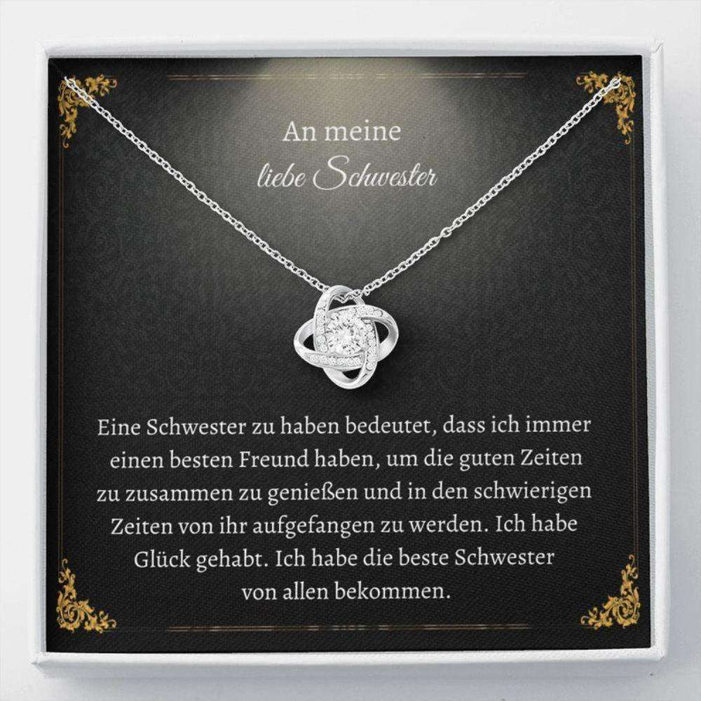 Sister Necklace, Beste Schwester Geschenk “ German Sister Love “ Schwester Christmas Gift “ Schwester Necklace Gifts For Friend Rakva