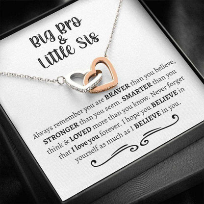 Sister Necklace, Big Brother Little Sister Gift, Little Sister Gift From Big Brother, Sister Birthday Necklace Gift From Brother Gifts For Friend Rakva