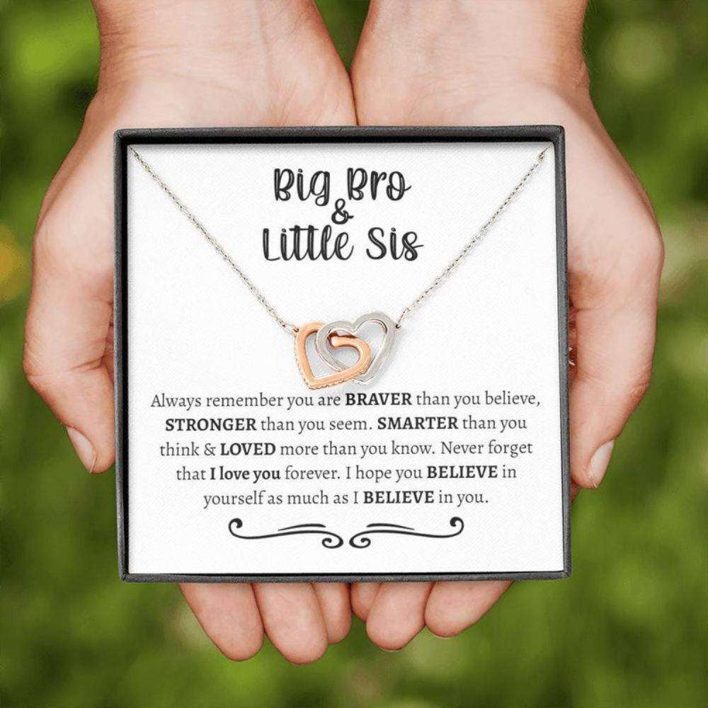 Sister Necklace, Big Brother Little Sister Gift, Little Sister Gift From Big Brother, Sister Birthday Necklace Gift From Brother Gifts For Friend Rakva