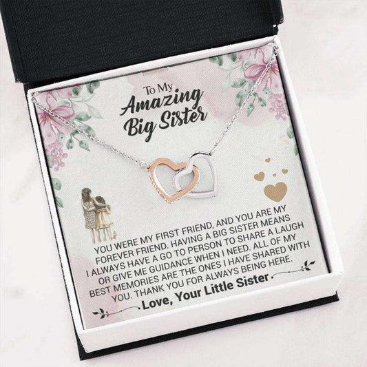 Sister Necklace, Big Sister Necklace “ Sweet Sister Necklace “ Sister Best Friend “ Heart Necklace “ Best Big Sister Christmas Gift Gifts For Friend Rakva