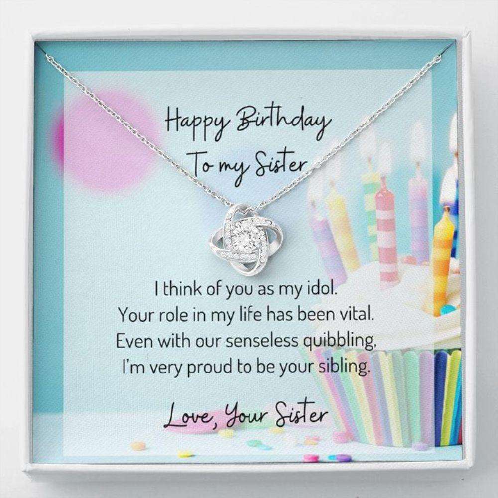 Sister Necklace, Birthday Necklace To Sister “ Gift To Sister “ Gift Necklace Message Card “ To My Sister Necklace Gifts for Sister Rakva