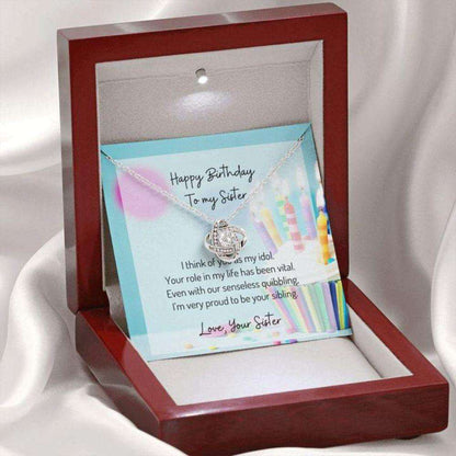 Sister Necklace, Birthday Necklace To Sister “ Gift To Sister “ Gift Necklace Message Card “ To My Sister Necklace Gifts for Sister Rakva