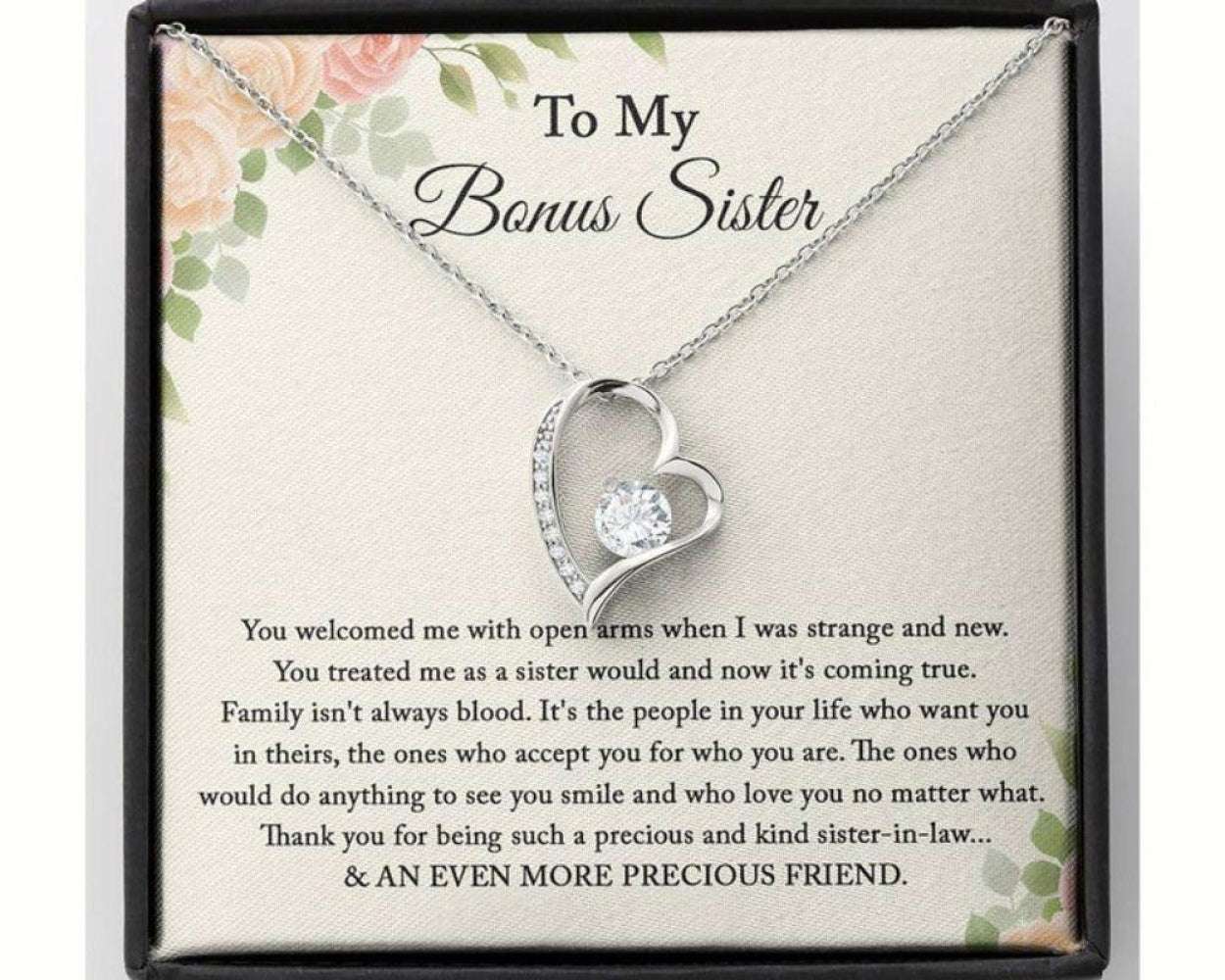 Sister Necklace, Bonus Sister Necklace Gift, Sister In Law, Sister Of The Groom, Wedding, Bridesmaid Gifts For Friend Rakva