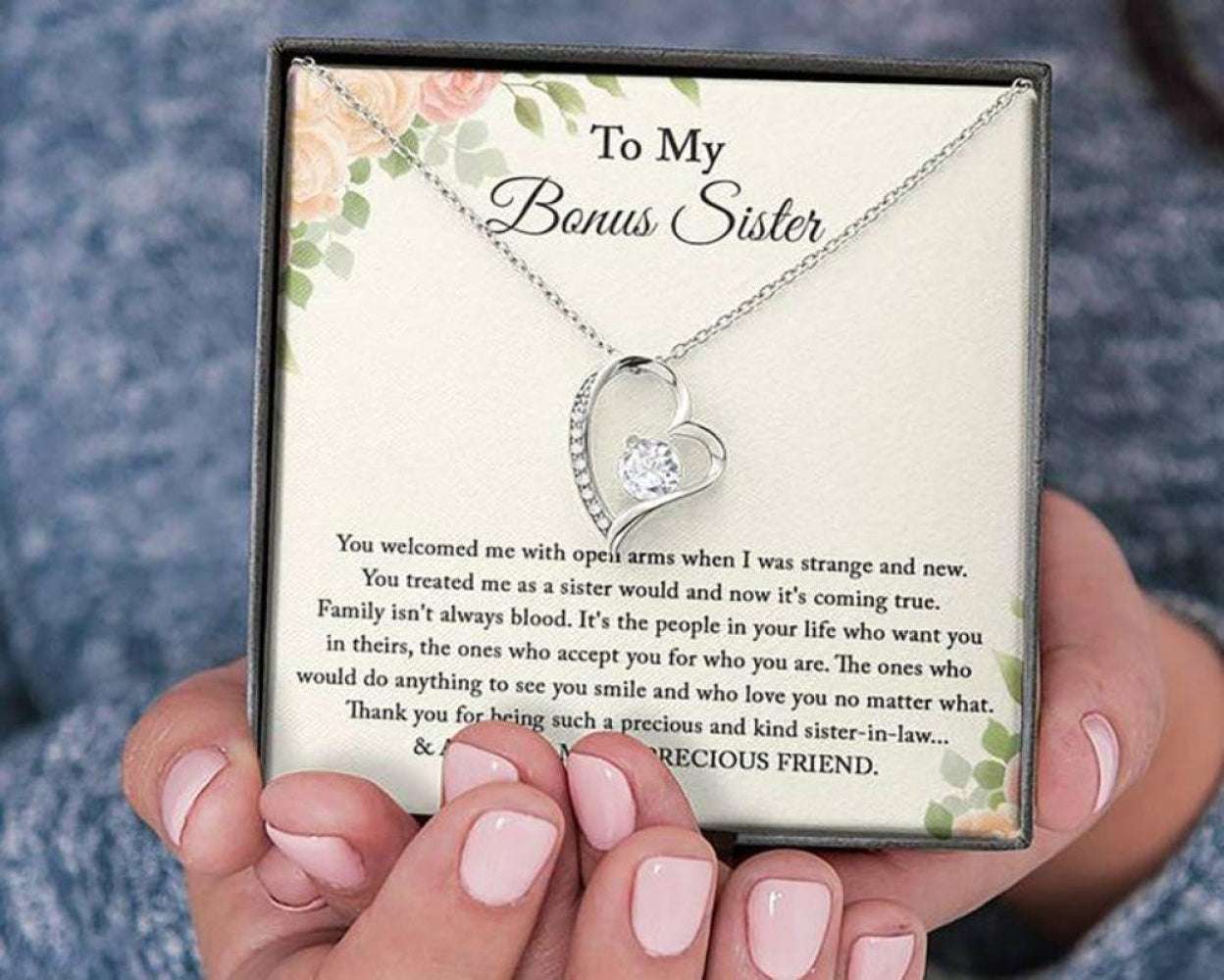 Sister Necklace, Bonus Sister Necklace Gift, Sister In Law, Sister Of The Groom, Wedding, Bridesmaid Gifts For Friend Rakva