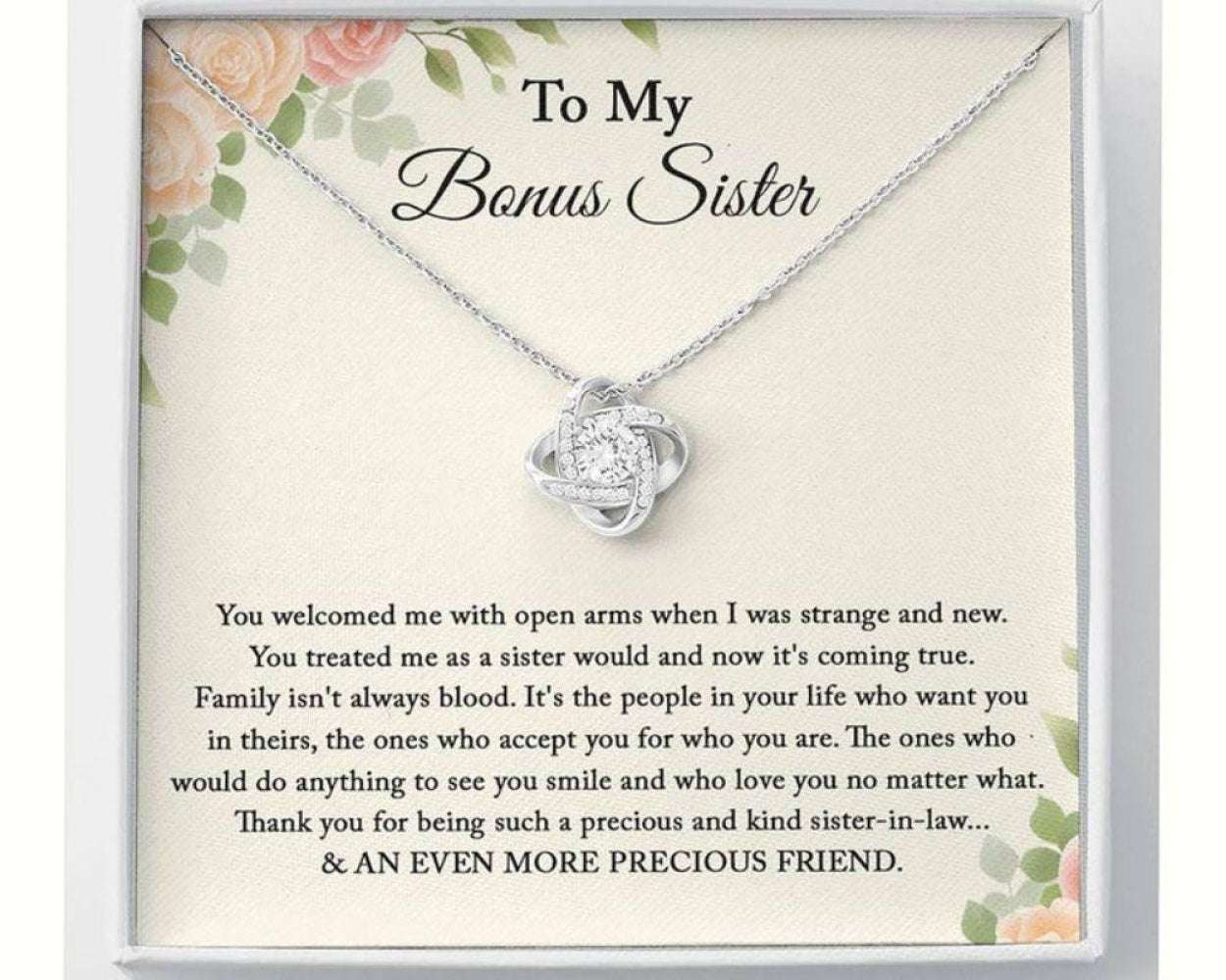 Sister Necklace, Bonus Sister Necklace Gift, Sister In Law, Sister Of The Groom, Wedding, Bridesmaid Gifts For Friend Rakva