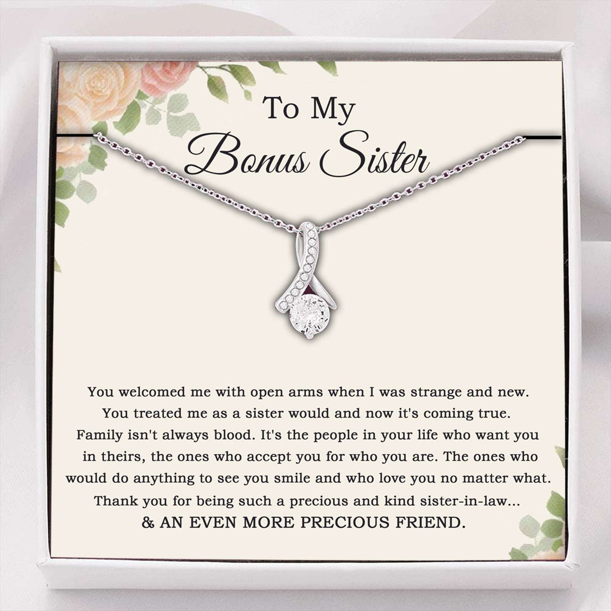 Sister Necklace, Bonus Sister Necklace Gift, Sister In Law, Sister Of The Groom, Wedding, Bridesmaid Gifts For Friend Rakva