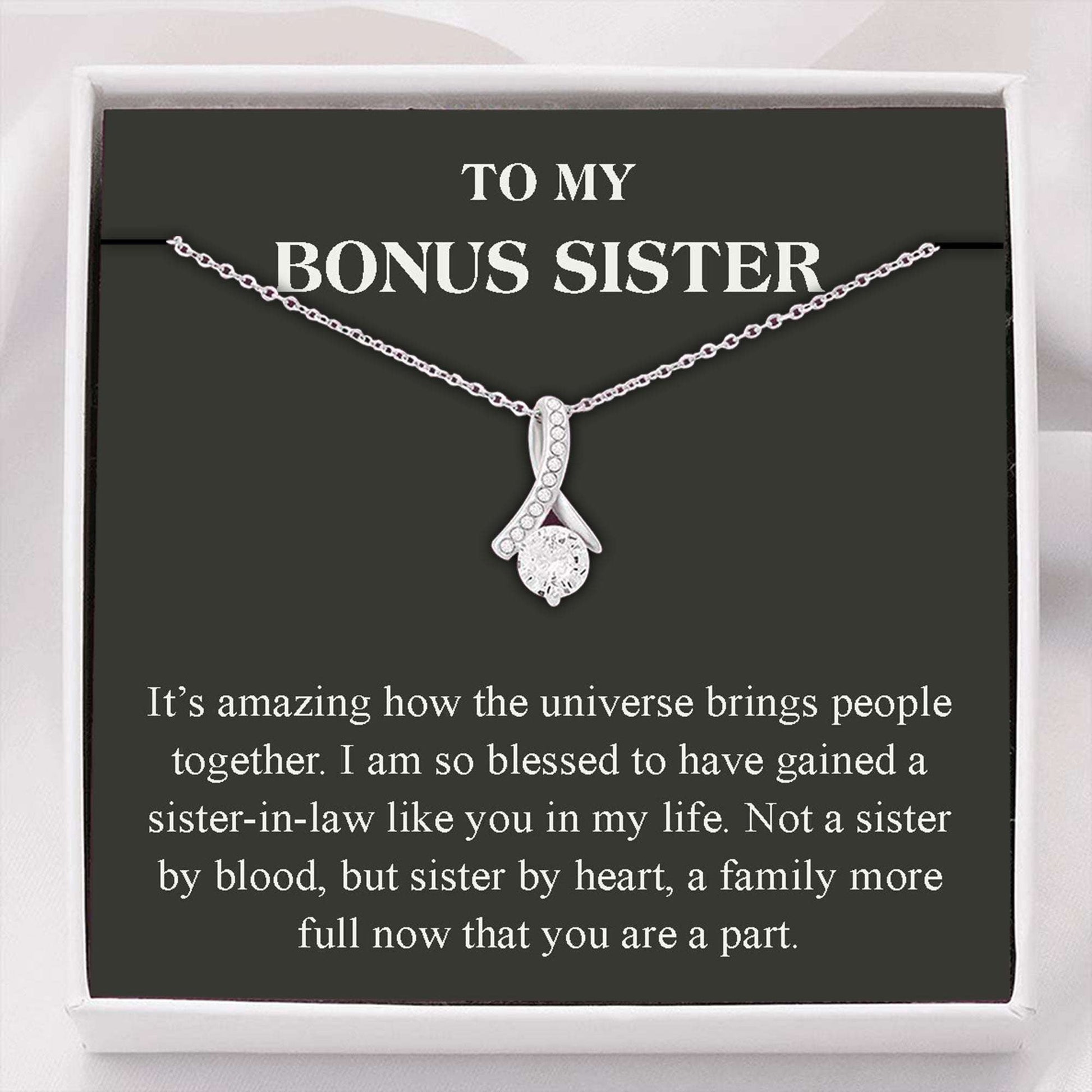 Sister Necklace, Bonus Sister Necklace, Sister In Law Gift Christmas, Sister In Law Wedding Gift Gifts For Friend Rakva