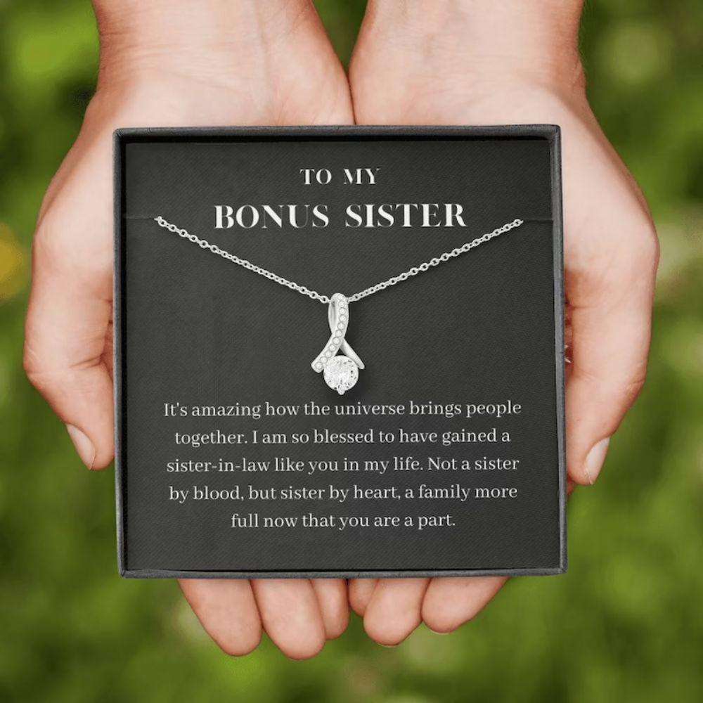 Sister Necklace, Bonus Sister Necklace, Sister In Law Gift Christmas, Sister In Law Wedding Gift Gifts For Friend Rakva