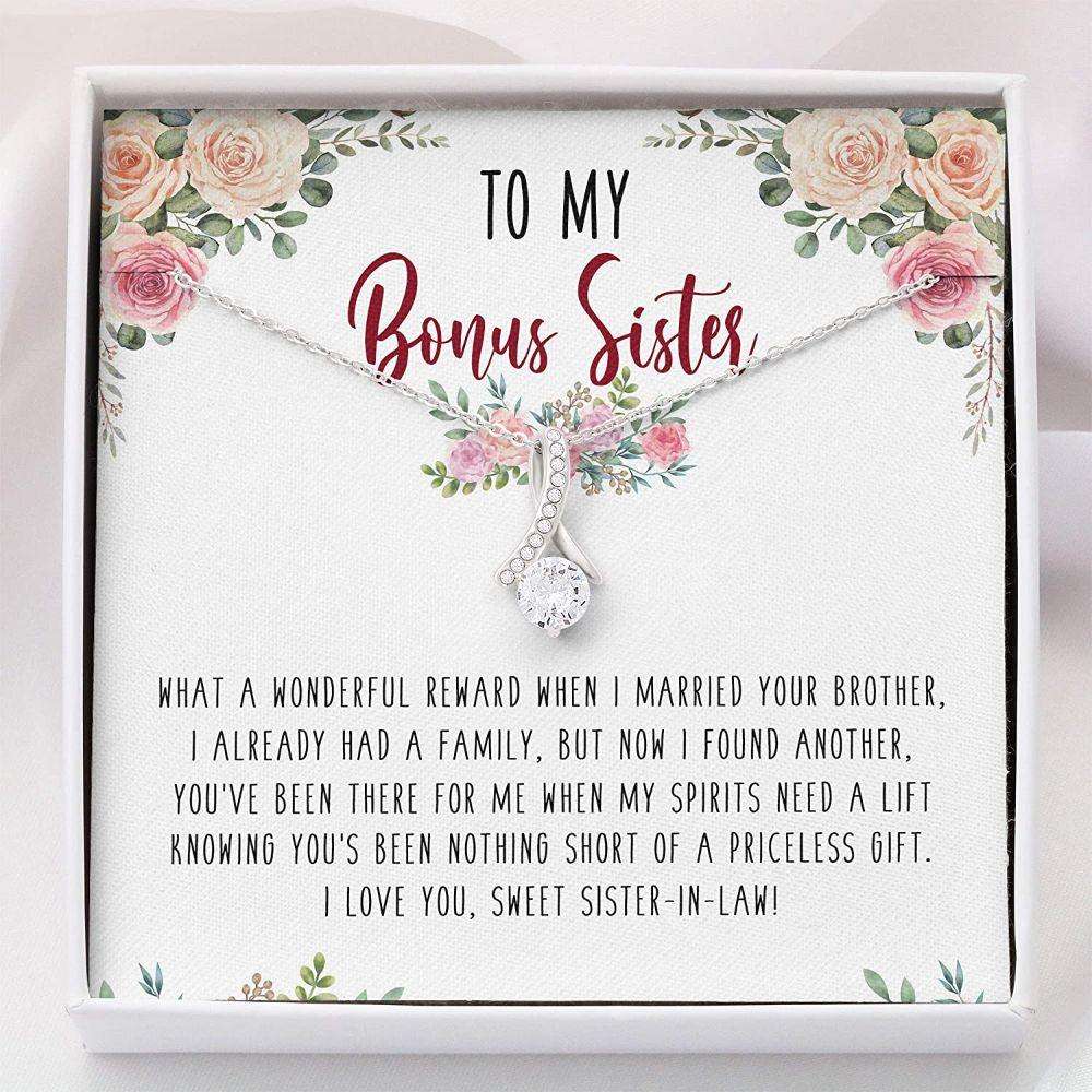 Sister Necklace, Bonus Sister Necklace “ Sister-In-Law Gift “ Necklace With Gift Box Gifts For Friend Rakva