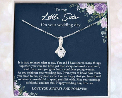 Sister Necklace, Bride Necklace Gift From Sister, Little Sister Wedding Day Gift, Big Sister To Bride Gift For Bride Rakva