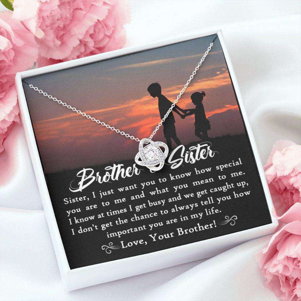 Sister Necklace, Brother And Sister Necklace, Little Sister Gift From Big Brother, Christmas Necklace For Sister, Little Sister Birthday Necklace Gifts for Sister Rakva