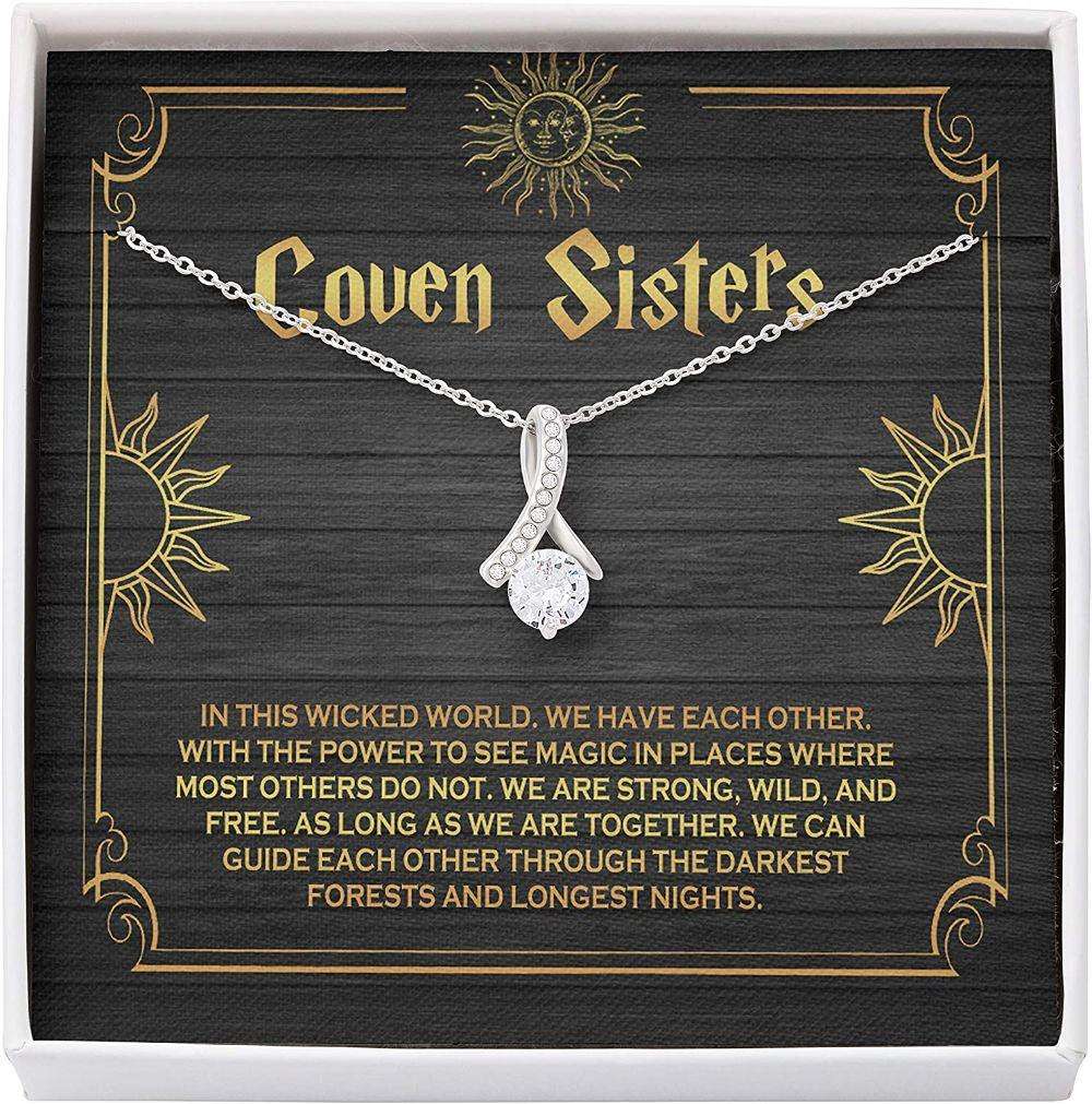 Sister Necklace, Coven Sister Gifts Necklace For Women, Best Friend Bestie Unbiological Soul Bff Forever Gifts For Friend Rakva