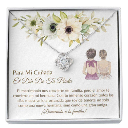 Sister Necklace, Cunada Regalo Boda “ Latina Sister In Law “ Carta Cunada Boda “ Spanish Wedding Gift “ Wedding Necklace Gift For Bride Rakva