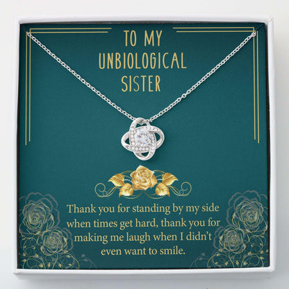 Sister Necklace, For My Unbiological Sister “ Love Knots Necklace Gifts for Sister Rakva