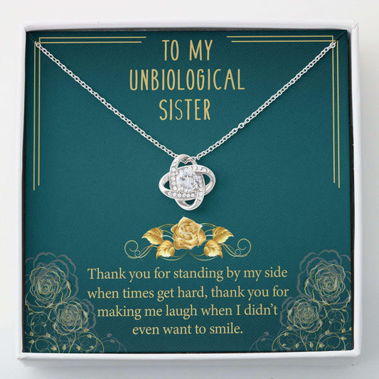 Sister Necklace, For My Unbiological Sister “ Love Knots Necklace Gifts for Sister Rakva