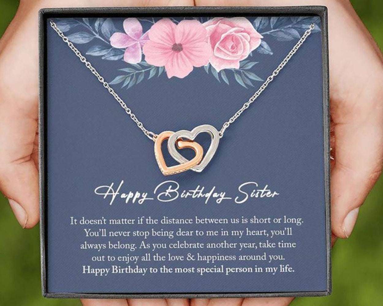 Sister Necklace, Gift For Sister Best Friend Bff Soul Sister, Long Distance Gift Necklace Gifts For Friend Rakva