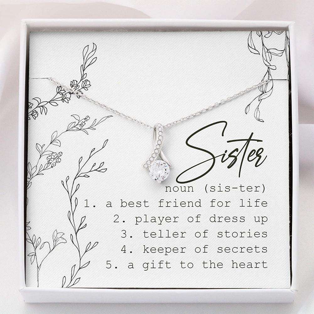 Sister Necklace “ Gift For Sister “ Definition Sister Necklace With Gift Box Gifts For Friend Rakva