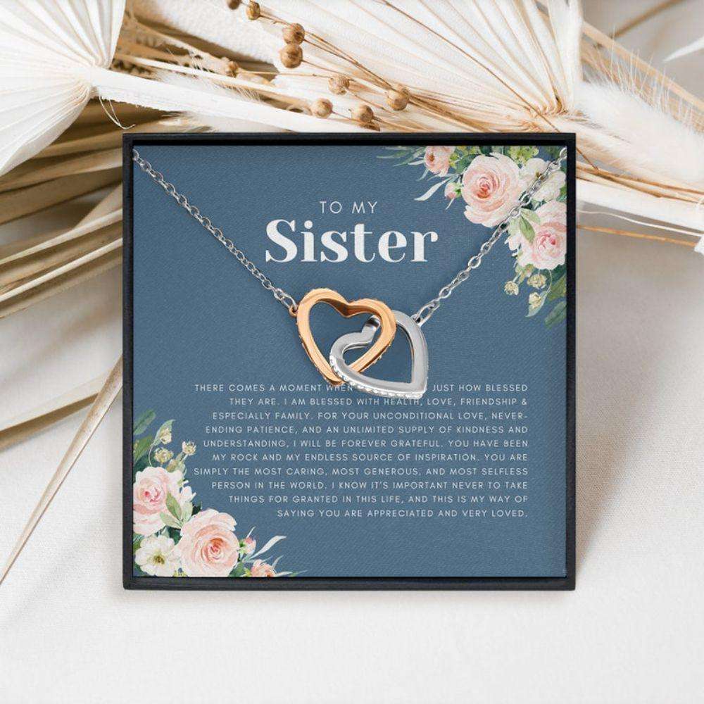 Sister Necklace, Gift For Sister Necklace, Sister Gift, Sister Birthday Christmas Necklace, Sentimental Gifts, Big Sister Gift. Gifts for Sister Rakva