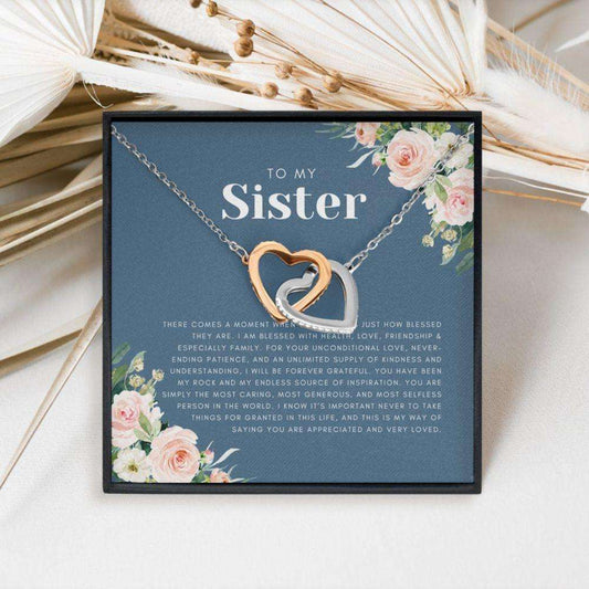 Sister Necklace, Gift For Sister Necklace, Sister Gift, Sister Birthday Christmas Necklace, Sentimental Gifts, Big Sister Gift. Gifts for Sister Rakva