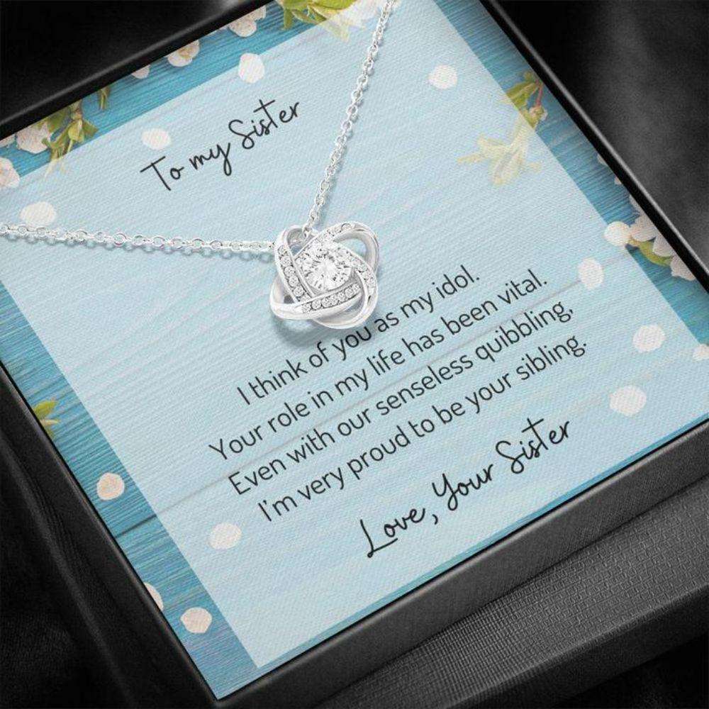 Sister Necklace “ Gift To Sister “ Gift Necklace Message Card “ To My Sister Gifts for Sister Rakva