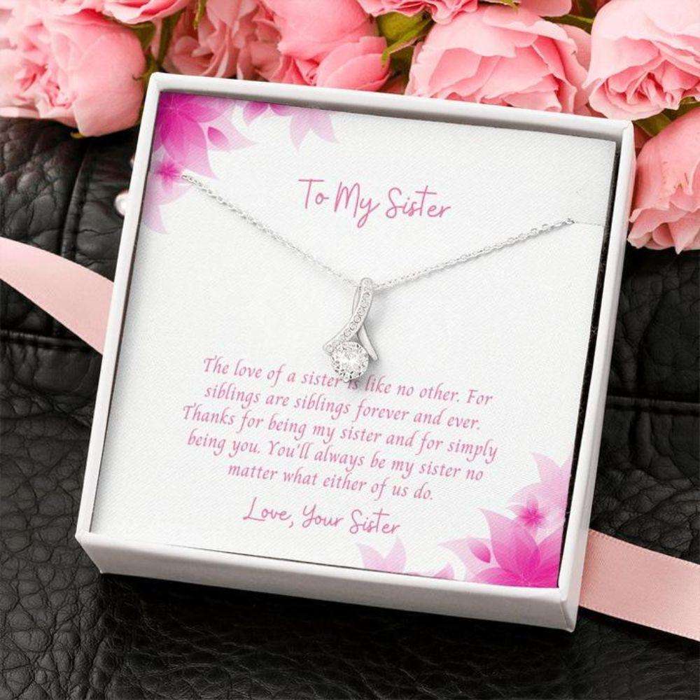 Sister Necklace “ Gift To Sister “ Gift Necklace Message Card To My Sister No Other Gifts for Sister Rakva