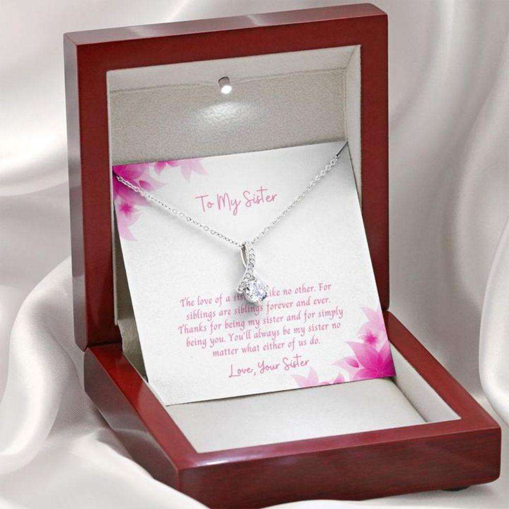 Sister Necklace “ Gift To Sister “ Gift Necklace Message Card To My Sister No Other Gifts for Sister Rakva