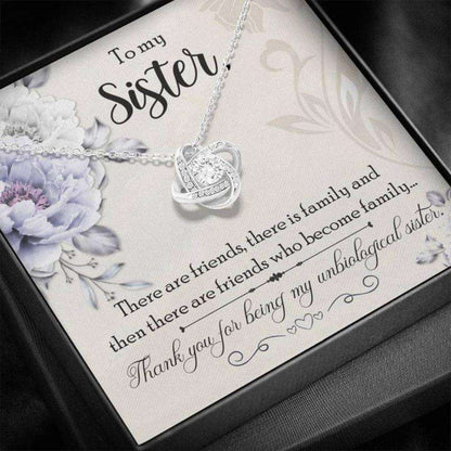 Sister Necklace “ Gift To Sister “ Gift Necklace Message Card To My Unbiological Sister “ Stronger Together Gifts for Sister Rakva