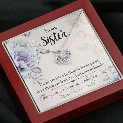 Sister Necklace “ Gift To Sister “ Gift Necklace Message Card To My Unbiological Sister “ Stronger Together Gifts for Sister Rakva