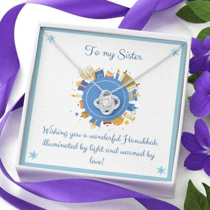 Sister Necklace “ Gift To Sister “ Gift Necklace With Message Card Happy Hanukkah To My Sister Stronger Together Gifts for Sister Rakva