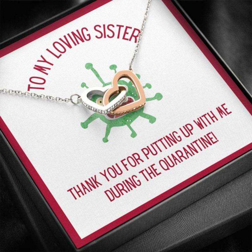 Sister Necklace “ Gift To Sister “ Gift Necklace With Message Card Sister Quarantine Gifts for Sister Rakva